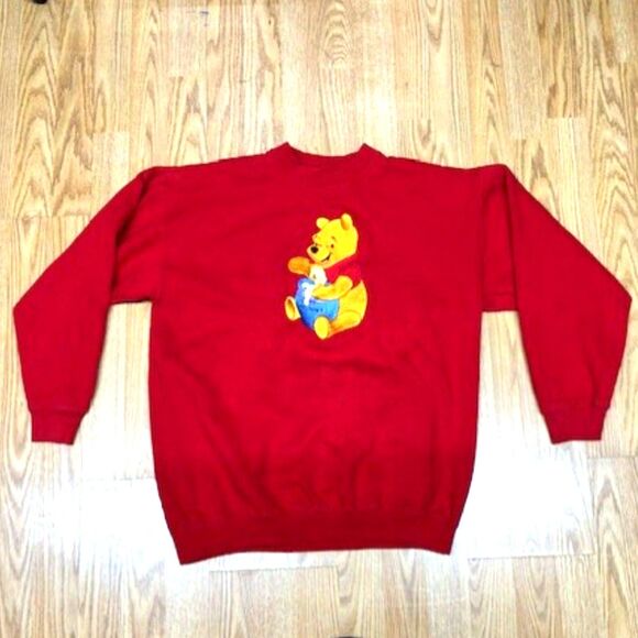 Vintage Winnie the Pooh - Crewneck sweatshirt - red - XL more like Large - Picture 2 of 8